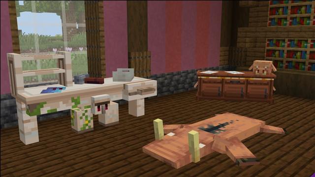 Screenshot of the Minecraft Bedrock Marketplace product Mob Furniture created by Carper Creative.