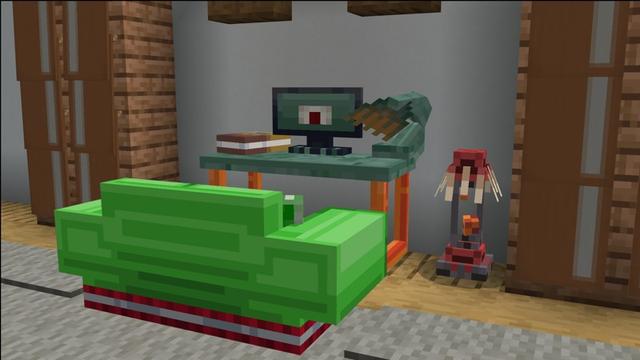 Screenshot of the Minecraft Bedrock Marketplace product Mob Furniture created by Carper Creative.