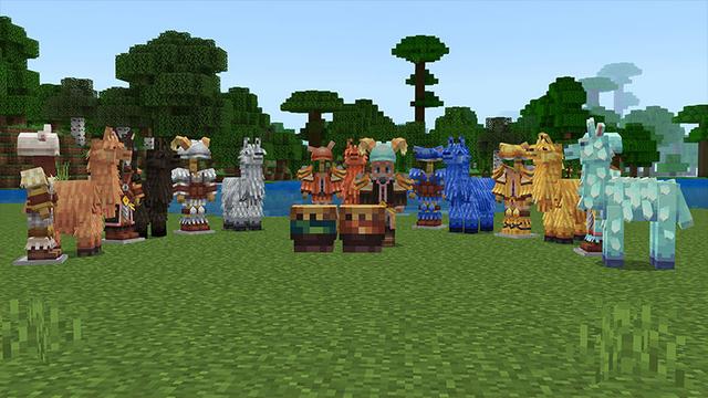 Screenshot of the Minecraft Bedrock Marketplace product My Little Llama Overhaul created by Carper Creative.