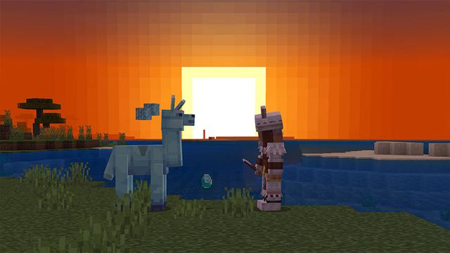 Screenshot of the Minecraft Bedrock Marketplace product My Little Llama Overhaul created by Carper Creative.