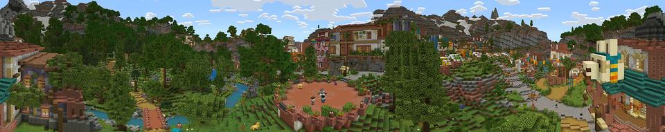 Panorama of the Minecraft Bedrock Marketplace product The Llama Glama Gang created by Carper Creative.