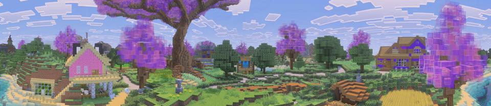 Panorama of the Minecraft Bedrock Marketplace product Aphmau's Pink Tree created by CatFace.