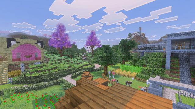 Screenshot of the Minecraft Bedrock Marketplace product Aphmau's Pink Tree created by CatFace.