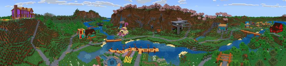 Panorama of the Minecraft Bedrock Marketplace product Aphmau's Slime Life created by CatFace.