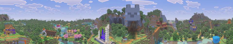 Panorama of the Minecraft Bedrock Marketplace product Aphmau's Wolf Mountain created by CatFace.