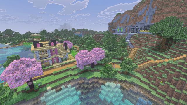 Screenshot of the Minecraft Bedrock Marketplace product Aphmau's Wolf Mountain created by CatFace.