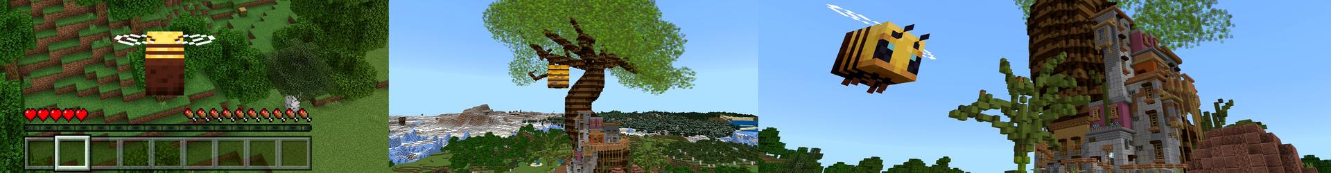 Panorama of the Minecraft Bedrock Marketplace product Become A BEE! created by ChewMingo.