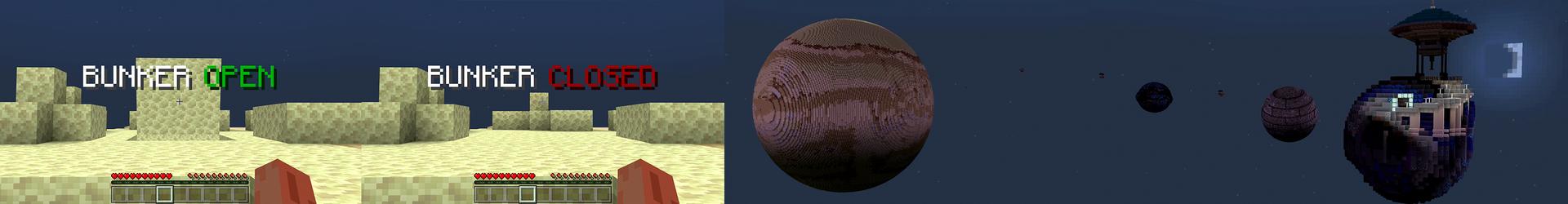 Panorama of the Minecraft Bedrock Marketplace product BUNKER MOON BASE created by ChewMingo.