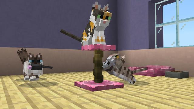 Screenshot of the Minecraft Bedrock Marketplace product CATS Add-On created by ChewMingo.