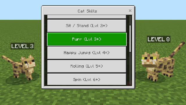 Screenshot of the Minecraft Bedrock Marketplace product CATS Add-On created by ChewMingo.