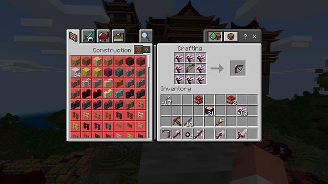 Screenshot of the Minecraft Bedrock Marketplace product CHERRY TOOLS created by ChewMingo.
