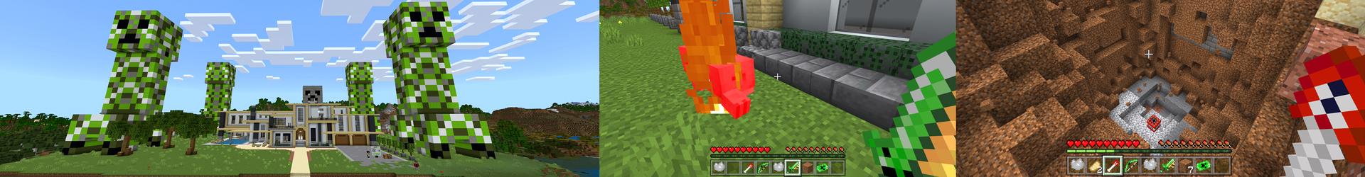 Panorama of the Minecraft Bedrock Marketplace product CREEPER TOOLS created by ChewMingo.