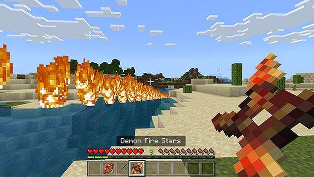 Screenshot of the Minecraft Bedrock Marketplace product DEMON WEAPONS created by ChewMingo.