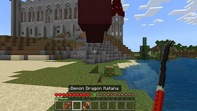 Screenshot of the Minecraft Bedrock Marketplace product DEMON WEAPONS created by ChewMingo.