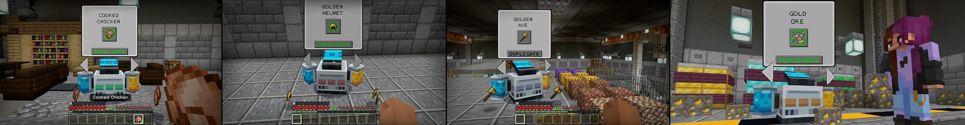 Panorama of the Minecraft Bedrock Marketplace product DUPLICATION created by ChewMingo.