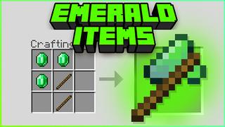 Thumbnail of the Minecraft Bedrock Marketplace product EMERALD ITEMS created by ChewMingo.