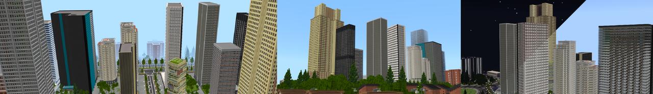 Panorama of the Minecraft Bedrock Marketplace product GIANT CITY created by ChewMingo.