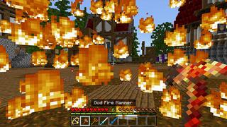 Screenshot of the Minecraft Bedrock Marketplace product God Weapons created by ChewMingo.