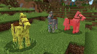 Screenshot of the Minecraft Bedrock Marketplace product HORSES++ created by ChewMingo.