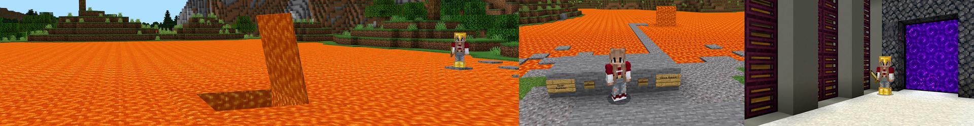 Panorama of the Minecraft Bedrock Marketplace product LAVA BUNKER created by ChewMingo.