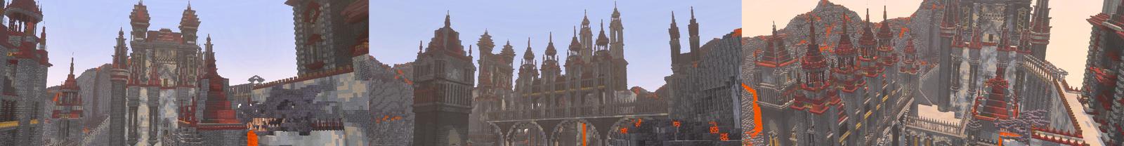 Panorama of the Minecraft Bedrock Marketplace product LAVA CASTLE created by ChewMingo.