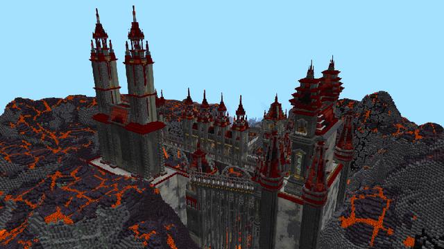 Screenshot of the Minecraft Bedrock Marketplace product LAVA CASTLE created by ChewMingo.