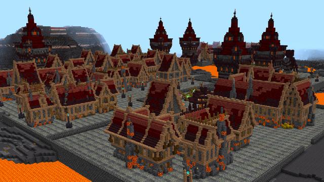 Screenshot of the Minecraft Bedrock Marketplace product LAVA VILLAGE created by ChewMingo.