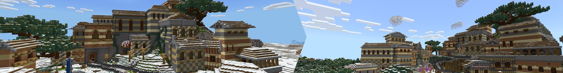 Panorama of the Minecraft Bedrock Marketplace product Lucky Block 100 Days created by ChewMingo.