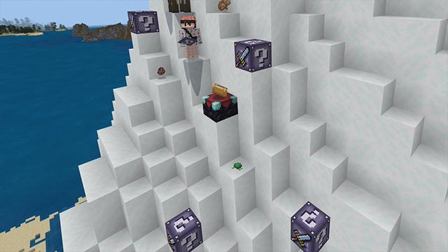 Screenshot of the Minecraft Bedrock Marketplace product Lucky Block Adventure created by ChewMingo.