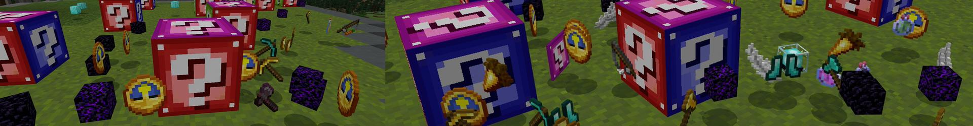 Panorama of the Minecraft Bedrock Marketplace product Lucky Block Party created by ChewMingo.