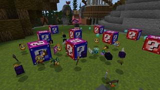 Screenshot of the Minecraft Bedrock Marketplace product Lucky Block Party created by ChewMingo.