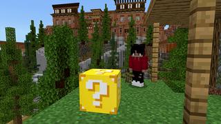 Screenshot of the Minecraft Bedrock Marketplace product LUCKY BLOCK+ created by ChewMingo.