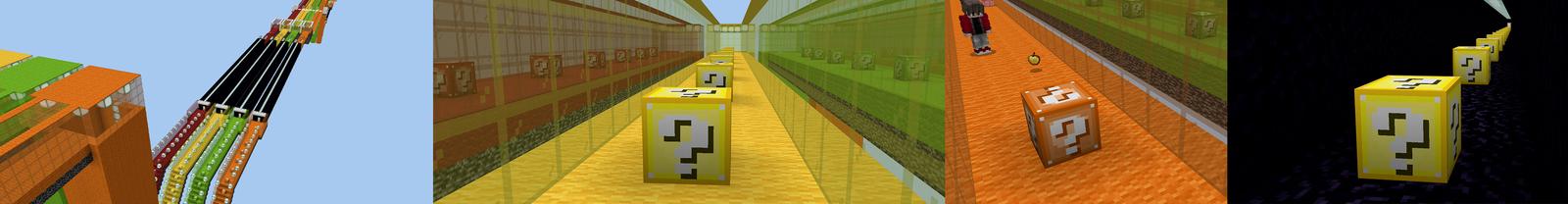 Panorama of the Minecraft Bedrock Marketplace product Lucky Block Race created by ChewMingo.