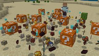 Screenshot of the Minecraft Bedrock Marketplace product Lucky Blocks Wild created by ChewMingo.