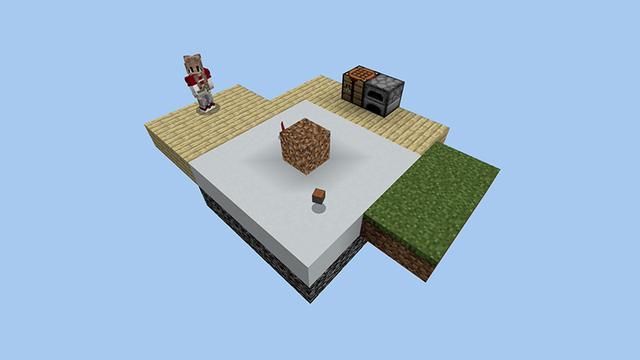 Screenshot of the Minecraft Bedrock Marketplace product One Block+ created by ChewMingo.