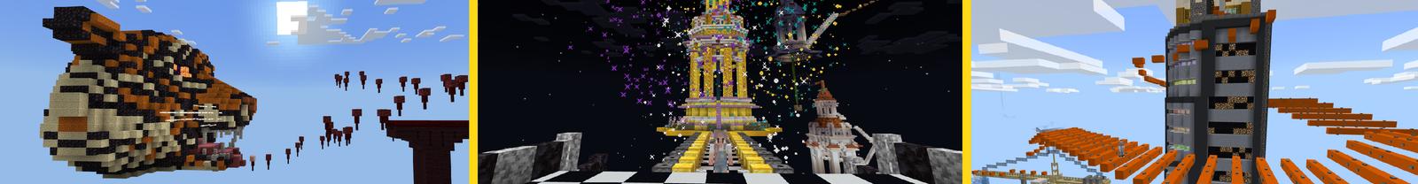 Panorama of the Minecraft Bedrock Marketplace product Only Up created by ChewMingo.