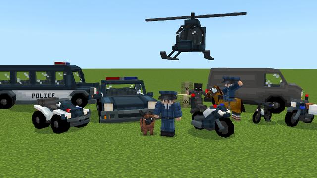 Screenshot of the Minecraft Bedrock Marketplace product Police Add-On created by ChewMingo.