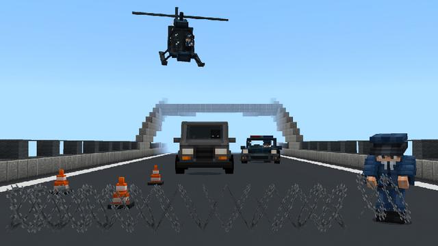 Screenshot of the Minecraft Bedrock Marketplace product Police Add-On created by ChewMingo.