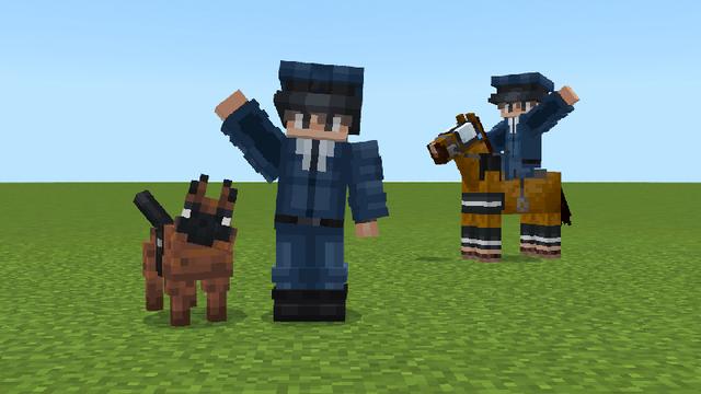 Screenshot of the Minecraft Bedrock Marketplace product Police Add-On created by ChewMingo.