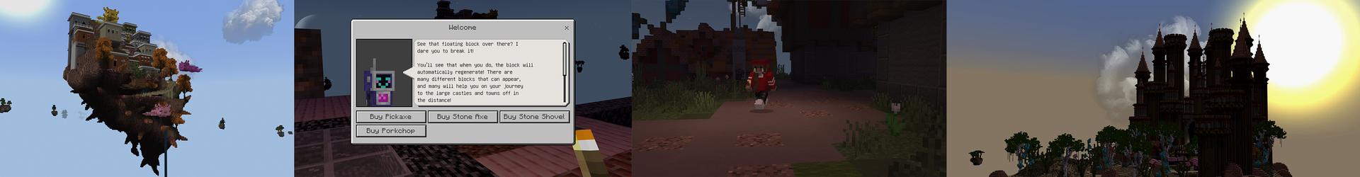 Panorama of the Minecraft Bedrock Marketplace product REALISM ONE BLOCK created by ChewMingo.