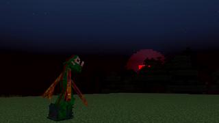 Screenshot of the Minecraft Bedrock Marketplace product RED MOON+ created by ChewMingo.