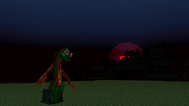Screenshot of the Minecraft Bedrock Marketplace product RED MOON+ created by ChewMingo.