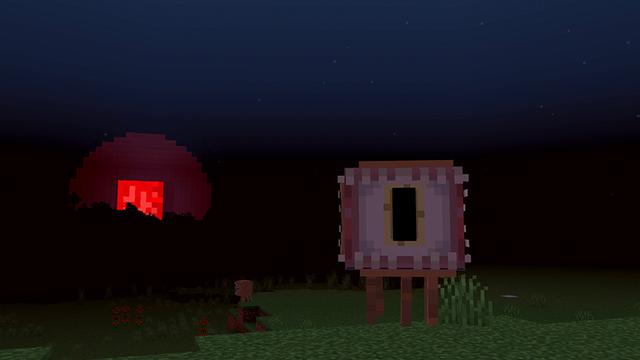 Screenshot of the Minecraft Bedrock Marketplace product RED MOON+ created by ChewMingo.