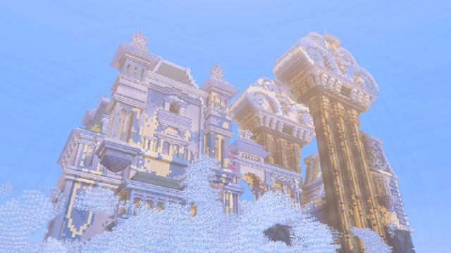 Screenshot of the Minecraft Bedrock Marketplace product SKY CASTLE created by ChewMingo.