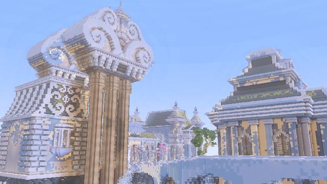 Screenshot of the Minecraft Bedrock Marketplace product SKY CASTLE created by ChewMingo.