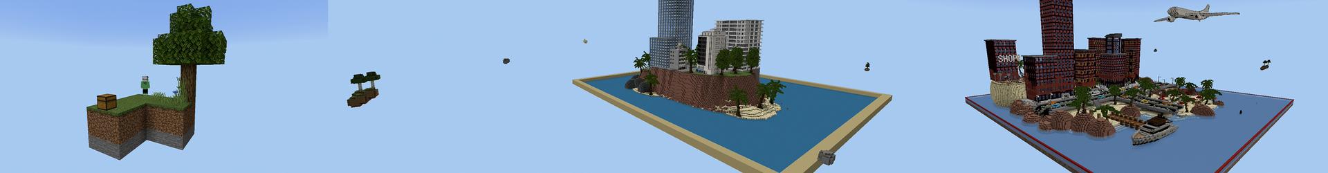 Panorama of the Minecraft Bedrock Marketplace product Skyblock! created by ChewMingo.