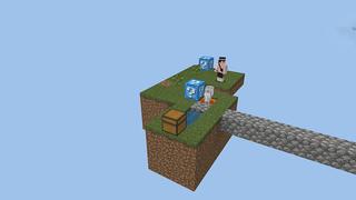 Screenshot of the Minecraft Bedrock Marketplace product Skyblock Lucky Blocks created by ChewMingo.