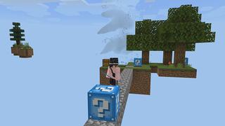 Screenshot of the Minecraft Bedrock Marketplace product Skyblock Lucky Blocks created by ChewMingo.