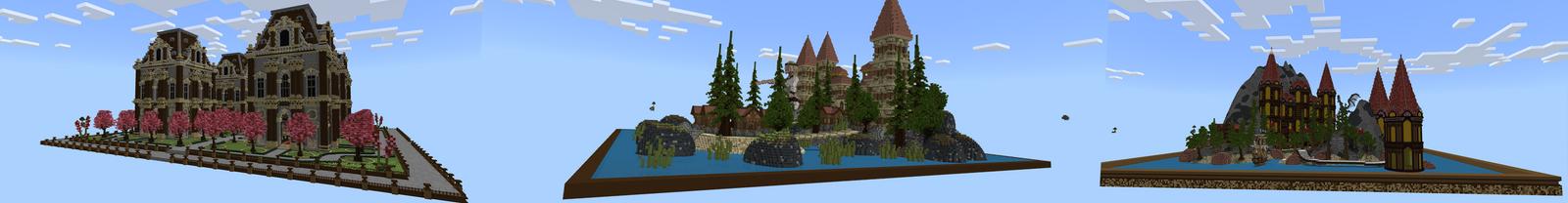 Panorama of the Minecraft Bedrock Marketplace product Skyblock Worlds created by ChewMingo.