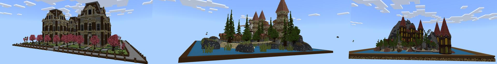 Panorama of the Minecraft Bedrock Marketplace product Skyblock Worlds created by ChewMingo.